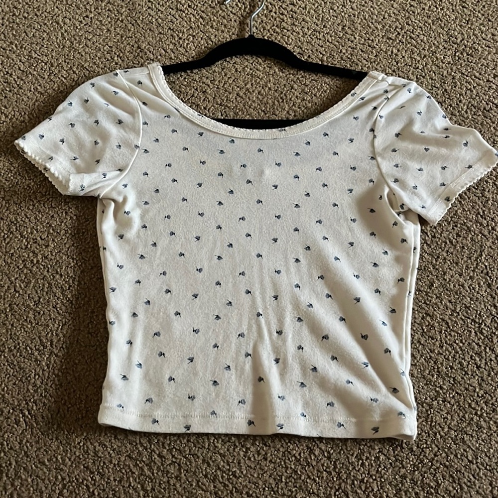 cotton on size extra small flower crop top